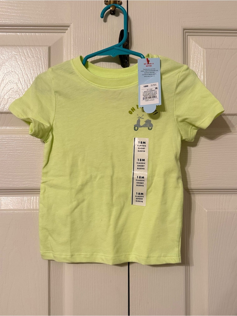 Toddler Short Sleeve Tee in Neon Yellow-Green